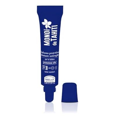 Helan , Monoï de Tahiti Burrocaao Lippen Zonwering 30 anti-rimpels, lippenbalsem hydraterend hyaluronzuur, lippenbalsem waterdicht UV/IR-filter, cacaoboter vitamine E en boter Helan , Monoï de Tahiti Burrocaao Lippen Zonwering 30 anti-rimpels, lippenbalsem hydraterend hyaluronzuur, lippenbalsem waterdicht UV/IR-filter, cacaoboter vitamine E en boter
