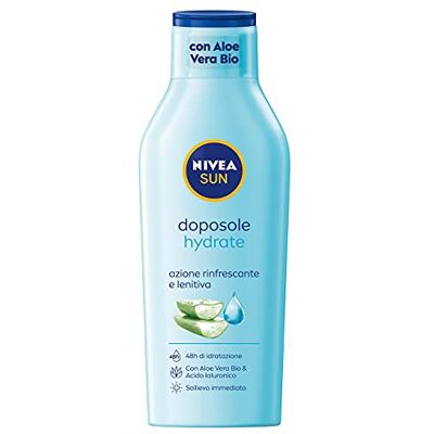 Sun Après-soleil Hydrate Maxi format 400 ml, après soleil hydratant 48h, apaisant et rafraîchissant, après-soleil avec aloe vera bio, vitamine E et acide hyaluronique, absorption rapide, tous Sun Après-soleil Hydrate Maxi format 400 ml, après soleil hydratant 48h, apaisant et rafraîchissant, après-soleil avec aloe vera bio, vitamine E et acide hyaluronique, absorption rapide, tous