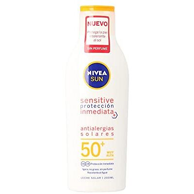 NIVEA SUN ANTIALERGIAS SOLARES sensitive SPF50+ leche 200 ml NIVEA SUN ANTIALERGIAS SOLARES sensitive SPF50+ leche 200 ml