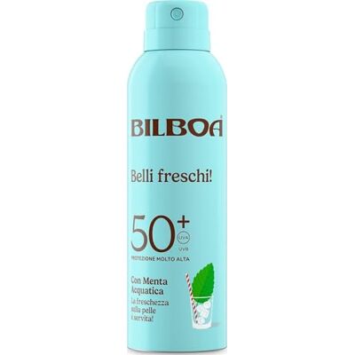 Bilboa Belli Freschi Zonnebrandcrème SPF 50+ met watermunt, frisheid op de huid wordt geserveerd, waterbestendig, dermatologisch getest, 150 ml Bilboa Belli Freschi Zonnebrandcrème SPF 50+ met watermunt, frisheid op de huid wordt geserveerd, waterbestendig, dermatologisch getest, 150 ml