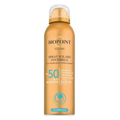 BIOPOINT Zonnespray, onzichtbaar, hoge bescherming, 150 ml, met bruiningsversneller, zonder minerale oliën, kleurstoffen, nikkelvrij en waterdicht BIOPOINT Zonnespray, onzichtbaar, hoge bescherming, 150 ml, met bruiningsversneller, zonder minerale oliën, kleurstoffen, nikkelvrij en waterdicht