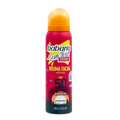 Babaria Gezichtsmist SPF 50 SunFest Limited Edition 100 ml Geavanceerde gezichtsbescherming Onmiddellijke hydratatie en frisheid voor elk huidtype Waterbestendig Babaria Gezichtsmist SPF 50 SunFest Limited Edition 100 ml Geavanceerde gezichtsbescherming Onmiddellijke hydratatie en frisheid voor elk huidtype Waterbestendig