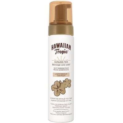 Hawaiian Tropic Zelfbruinend schuim helder tot medium 200 ml Hawaiian Tropic Zelfbruinend schuim helder tot medium 200 ml