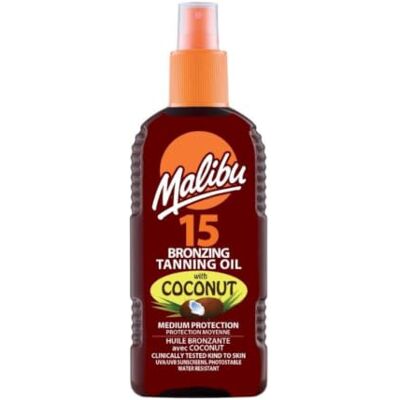 Malibu Kokosnoot bruiningsolie SPF 15 200 ml Malibu Kokosnoot bruiningsolie SPF 15 200 ml