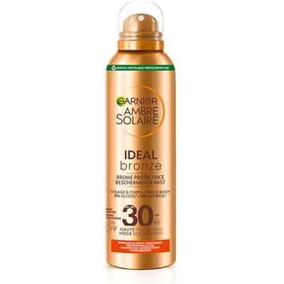Ambre Solaire Garnier Ideal Bronze beschermende nevel SPF 30 beschermt tegen UVB- en UVA-stralen voor een gebruind effect 150 ml Ambre Solaire Garnier Ideal Bronze beschermende nevel SPF 30 beschermt tegen UVB- en UVA-stralen voor een gebruind effect 150 ml