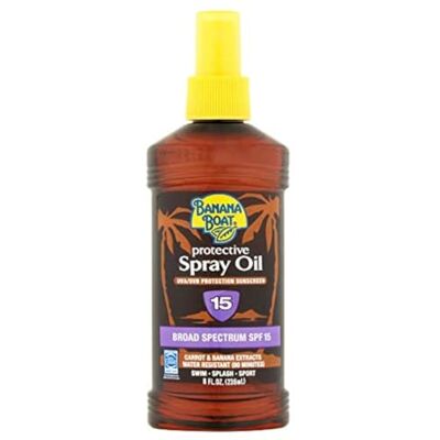 BANANA BOAT SPF#15 beschermende bruiningsolie spray zonnebrandcrème, 235 ml BANANA BOAT SPF#15 beschermende bruiningsolie spray zonnebrandcrème, 235 ml