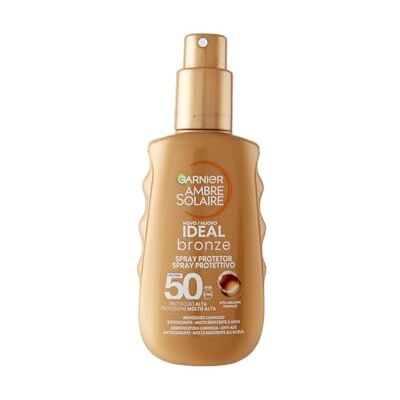 Garnier Zonnemelk spray SPF 50+, verhoogde en intensieve bruining, tegen huidveroudering, waterbestendig, met vitamine-melaninecomplex, zonnebarnsteen, ideaal brons, 150 ml Garnier Zonnemelk spray SPF 50+, verhoogde en intensieve bruining, tegen huidveroudering, waterbestendig, met vitamine-melaninecomplex, zonnebarnsteen, ideaal brons, 150 ml