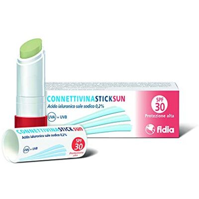 CONNETTIVINA StickSun Fidia Pharmaceutiques Bâton Lèvres de 3g à Base d'Acide Hyaluronique 0,2% Avec Filtres Solaires SPF30 CONNETTIVINA StickSun Fidia Pharmaceutiques Bâton Lèvres de 3g à Base d'Acide Hyaluronique 0,2% Avec Filtres Solaires SPF30