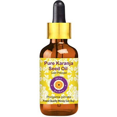 Deve Herbes Zuivere Karanjazaadolie (Pongamia pinnata) met glazen druppelaar, natuurlijke therapeutische kwaliteit, koudgeperst, 10 ml Deve Herbes Zuivere Karanjazaadolie (Pongamia pinnata) met glazen druppelaar, natuurlijke therapeutische kwaliteit, koudgeperst, 10 ml