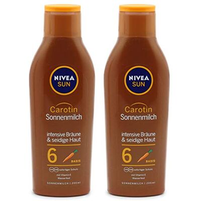NIVEA Sun Caroteen Sonnenm LF6 2 stuks (2 x 200 ml) NIVEA Sun Caroteen Sonnenm LF6 2 stuks (2 x 200 ml)