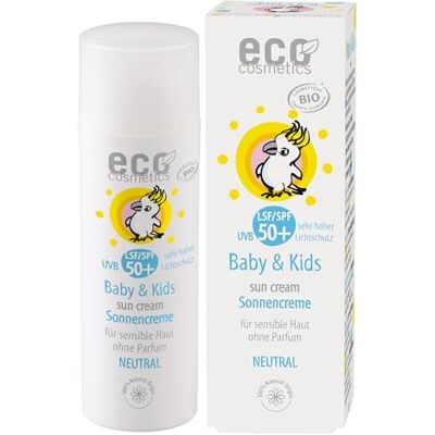Eco Cosmetics Eco-cosmetics: Baby & Kids Neutraal Zonnebrandcrème SPF 50 (50 ml) Eco Cosmetics Eco-cosmetics: Baby & Kids Neutraal Zonnebrandcrème SPF 50 (50 ml)