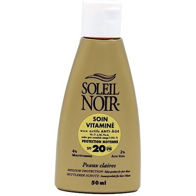 Soleil Noir Vitamineverzorging 20 gemiddelde bescherming 50 ml Soleil Noir Vitamineverzorging 20 gemiddelde bescherming 50 ml