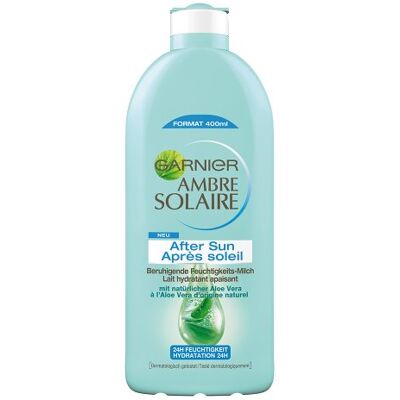 Garnier Ambre Solaire After Sun Moisturizing Milk, Sun Protection, After Sun Lotion met Aloë Vera, kalmeert en verkoelt, 400 ml Garnier Ambre Solaire After Sun Moisturizing Milk, Sun Protection, After Sun Lotion met Aloë Vera, kalmeert en verkoelt, 400 ml