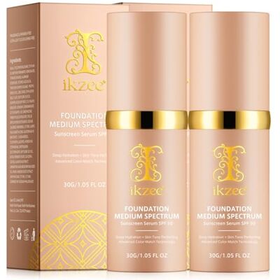 P-Beauty Cosmetic Accessories P-Beauty Zonbeschermingsserum SPF 50 met foundationeffect, getinte zonnecrème voor het gezicht, gemiddelde dekking, hydraterend en anti-aging, verzorgingsserum met UVA-bescherming P-Beauty Cosmetic Accessories P-Beauty Zonbeschermingsserum SPF 50 met foundationeffect, getinte zonnecrème voor het gezicht, gemiddelde dekking, hydraterend en anti-aging, verzorgingsserum met UVA-bescherming