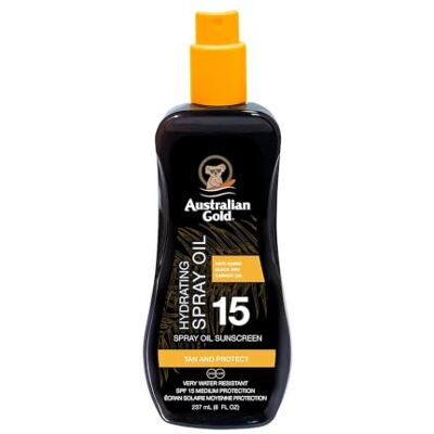 Australian Gold SUNSCREEN SPF15 spray oil hydrating formula 237 ml Australian Gold SUNSCREEN SPF15 spray oil hydrating formula 237 ml