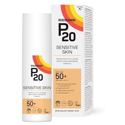 P20 RIEMANN Zonnebrandcrème SPF50 Sensitive Wit 100 ml P20 RIEMANN Zonnebrandcrème SPF50 Sensitive Wit 100 ml