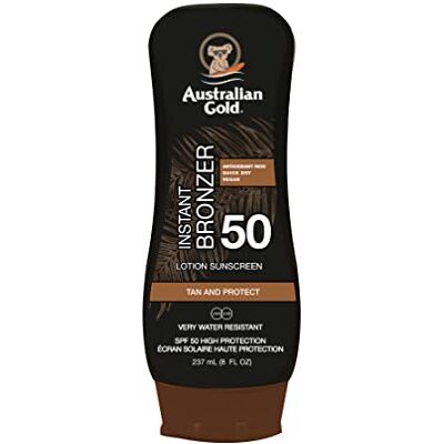 Australian Gold SPF 50 Bronzer Lotion New Formula Australian Gold SPF 50 Bronzer Lotion New Formula