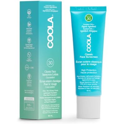 COOLA Classic Face Sunscreen Lotion SPF 30, Cucumber, 50 ml COOLA Classic Face Sunscreen Lotion SPF 30, Cucumber, 50 ml
