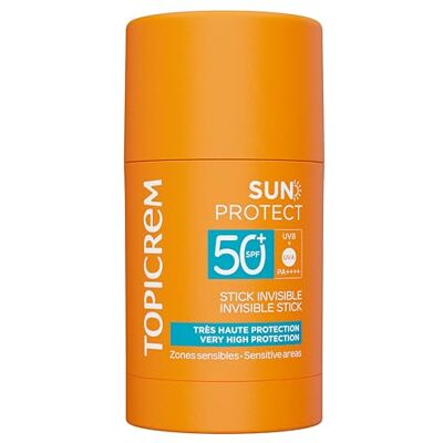 Topicrem Sun Protect, Invisible Stick SPF50+ – zonnestick voor het gezicht, zeer hoge bescherming, hydrateert 8 uur – verzorging van de gevoelige huid, blootgesteld aan de zon – zonder parfum – 15 g Topicrem Sun Protect, Invisible Stick SPF50+ – zonnestick voor het gezicht, zeer hoge bescherming, hydrateert 8 uur – verzorging van de gevoelige huid, blootgesteld aan de zon – zonder parfum – 15 g