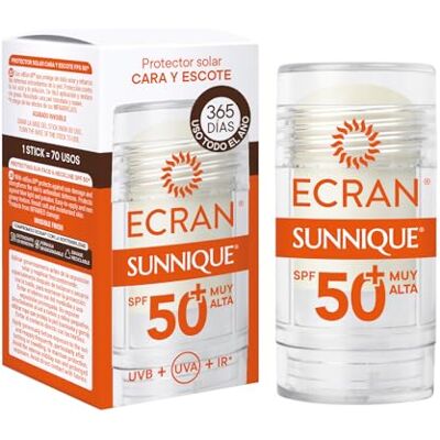 Ecran SUNNIQUE SPF50+ gezichts- en decolletéstick 30 ml Ecran SUNNIQUE SPF50+ gezichts- en decolletéstick 30 ml