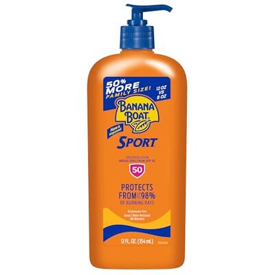 BANANA BOAT Zonnebrandcrème sport familiegrootte breed spectrum Sun zonnebrandcrème lotion SPF 50, 12 g BANANA BOAT Zonnebrandcrème sport familiegrootte breed spectrum Sun zonnebrandcrème lotion SPF 50, 12 g