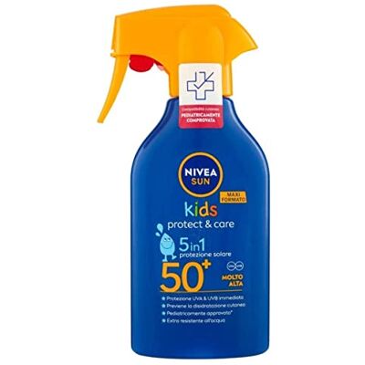 Sun KIDS Maxi Spray solaire Kids Protect & Care SPF 50+ en flacon de 270 ml, crème solaire pour enfants résistant à l'eau, protection solaire pour peaux délicates Sun KIDS Maxi Spray solaire Kids Protect & Care SPF 50+ en flacon de 270 ml, crème solaire pour enfants résistant à l'eau, protection solaire pour peaux délicates