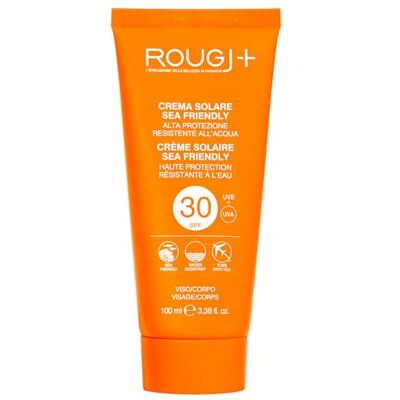 Rougj Zonnebrandcrème 30 SPF gezicht lichaam 100 ml zonnebrandcrème voor volwassenen, waterdicht, geschikt voor de gevoelige huid, met calendula en sheaboter, zonder parabenen, gemaakt in Rougj Zonnebrandcrème 30 SPF gezicht lichaam 100 ml zonnebrandcrème voor volwassenen, waterdicht, geschikt voor de gevoelige huid, met calendula en sheaboter, zonder parabenen, gemaakt in