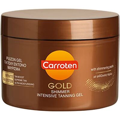 Carroten Gold Shimmer Intensive Tanning Gel 150 ml Tan Express Accelerator for Shine Brown Sunbed Tanning Accelerator Sunscreen zonder SPF Summer Carroten Gold Shimmer Intensive Tanning Gel 150 ml Tan Express Accelerator for Shine Brown Sunbed Tanning Accelerator Sunscreen zonder SPF Summer