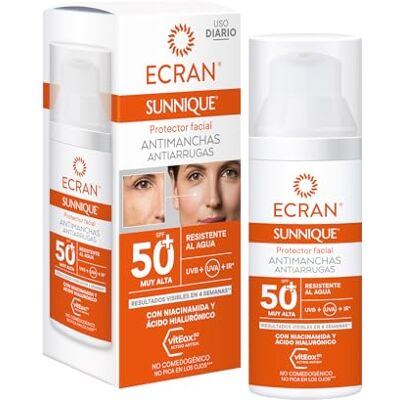 Ecran 484016 SUNNIQUE antimanchas facial SPF50+ 50 ml,Veelkleurig Ecran 484016 SUNNIQUE antimanchas facial SPF50+ 50 ml,Veelkleurig