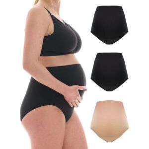 Herzmutter Zwangerschapsslipje, zwangerschapsondergoed, zwangerschapsondergoed, slip voor zwangere vrouwen, Oeko-Tex 100, katoen, 5100_5130, Zwart Zwart Beige, L L Herzmutter Zwangerschapsslipje, zwangerschapsondergoed, zwangerschapsondergoed, slip voor zwangere vrouwen, Oeko-Tex 100, katoen, 5100_5130, Zwart Zwart Beige, L L