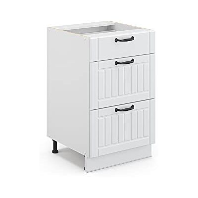 Vicco Keukenkast Fame-Line landhuis onderkast hangkast keukenblok bovenkast keuken (corpus wit/front wit, ladeonderkast 50 cm) Façade en MDF · Sans plan de travail · Pieds réglables en hauteur · Poignées en métal Vicco Keukenkast Fame-Line landhuis onderkast hangkast keukenblok bovenkast keuken (corpus wit/front wit, ladeonderkast 50 cm) Façade en MDF · Sans plan de travail · Pieds réglables en hauteur · Poignées en métal