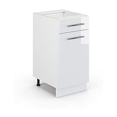Vicco Keukenkast, hangkast, onderkast, keukenblok, hoogglans Fame-Line (wit hoogglans, ladeonderkast 40 cm) Façade en MDF · Sans plan de travail · Pieds réglables en hauteur · Poignées en métal · Fermeture douce Vicco Keukenkast, hangkast, onderkast, keukenblok, hoogglans Fame-Line (wit hoogglans, ladeonderkast 40 cm) Façade en MDF · Sans plan de travail · Pieds réglables en hauteur · Poignées en métal · Fermeture douce