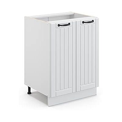 Vicco Keukenkast Fame-Line Landhaus onderkast hangkast keukenblok bovenkast keuken (corpus wit/front wit, onderkast 60 cm) Façade en MDF · Sans plan de travail · Pieds réglables en hauteur · Poignées en métal · Fermeture douce Vicco Keukenkast Fame-Line Landhaus onderkast hangkast keukenblok bovenkast keuken (corpus wit/front wit, onderkast 60 cm) Façade en MDF · Sans plan de travail · Pieds réglables en hauteur · Poignées en métal · Fermeture douce