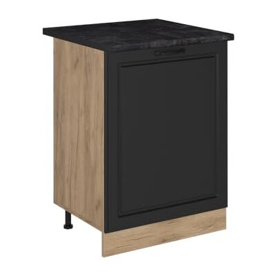 Vicco Meuble bas de cuisine "R-Line", Anthracite campagne/Chêne doré 60 cm Façade en MDF · Plan de travail incl. · Pieds réglables en hauteur · 1 Tablette · Librement combinable Vicco Meuble bas de cuisine "R-Line", Anthracite campagne/Chêne doré 60 cm Façade en MDF · Plan de travail incl. · Pieds réglables en hauteur · 1 Tablette · Librement combinable