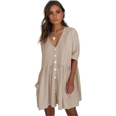 WJLYDM Casual zomerjurk met korte mouwen, breed, voor zwangerschap, voor zwangere vrouwen, zwangerschapsjurken WJLYDM Casual zomerjurk met korte mouwen, breed, voor zwangerschap, voor zwangere vrouwen, zwangerschapsjurken