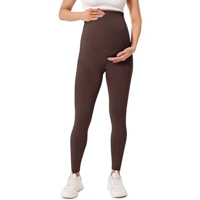 BAYDI Creamlush Zwangerschapslegging voor dames, met verstelbare buikondersteuning, hoge taille, zacht, ondoorzichtig, comfortabel, yoga, vrije tijd, 1 set bruin, XL XL BAYDI Creamlush Zwangerschapslegging voor dames, met verstelbare buikondersteuning, hoge taille, zacht, ondoorzichtig, comfortabel, yoga, vrije tijd, 1 set bruin, XL XL
