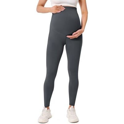 BAYDI Creamlush Zwangerschapslegging voor dames, met verstelbare buikondersteuning, hoge taille, zacht, ondoorzichtig, comfortabel, yoga, vrije tijd, 1 set donkergrijs, L L BAYDI Creamlush Zwangerschapslegging voor dames, met verstelbare buikondersteuning, hoge taille, zacht, ondoorzichtig, comfortabel, yoga, vrije tijd, 1 set donkergrijs, L L