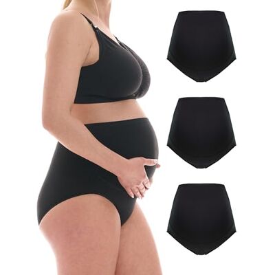 Herzmutter Zwangerschapsslipje, zwangerschapsondergoed, zwangerschapsondergoed, slip voor zwangere vrouwen, Oeko-Tex 100, katoen, 5100_5130, Zwart 3x, XXL XXL Herzmutter Zwangerschapsslipje, zwangerschapsondergoed, zwangerschapsondergoed, slip voor zwangere vrouwen, Oeko-Tex 100, katoen, 5100_5130, Zwart 3x, XXL XXL