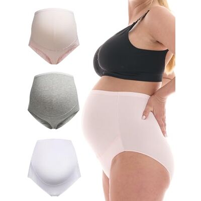 Herzmutter Zwangerschapsslip zwangerschapsslip zwangerschapsondergoed slip voor zwangere vrouwen gecertificeerd Oeko-Tex 100 katoen 5100_5130, roze, wit, grijs, M M Herzmutter Zwangerschapsslip zwangerschapsslip zwangerschapsondergoed slip voor zwangere vrouwen gecertificeerd Oeko-Tex 100 katoen 5100_5130, roze, wit, grijs, M M