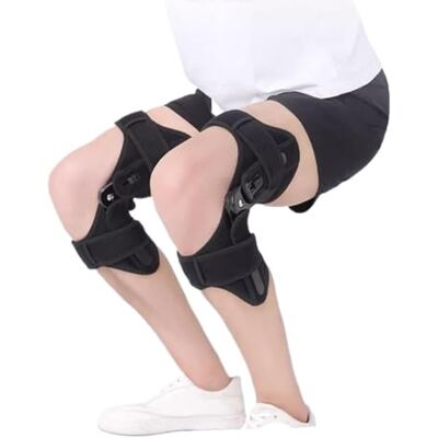 Generic Ondersteuning voor exoskelet knie voor lopen en trappen, gewrichtsstabiliteitsspalk voor dagelijks gebruik van mensen van middelbare leeftijd en ouderen (zwart, L (90-105 kg) Generic Ondersteuning voor exoskelet knie voor lopen en trappen, gewrichtsstabiliteitsspalk voor dagelijks gebruik van mensen van middelbare leeftijd en ouderen (zwart, L (90-105 kg)