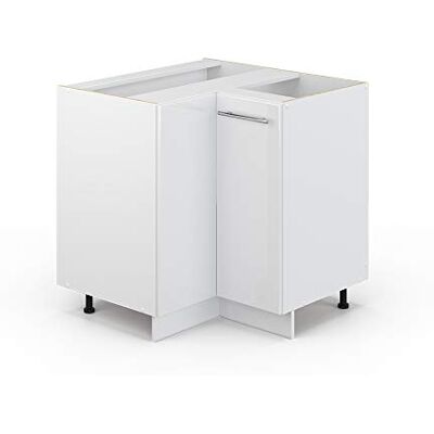 Vicco Keukenkast hangkast onderkast keukenblok hoogglans Fame-Line (wit hoogglans, hoekonderkast 87 cm) Façade en MDF · Sans plan de travail · Pieds réglables en hauteur · Poignées en métal · Fermeture douce Vicco Keukenkast hangkast onderkast keukenblok hoogglans Fame-Line (wit hoogglans, hoekonderkast 87 cm) Façade en MDF · Sans plan de travail · Pieds réglables en hauteur · Poignées en métal · Fermeture douce