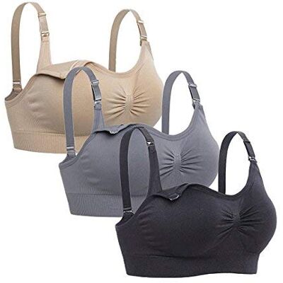 Cimary Naadloze zwangerschapsbeha voor dames (4 stuks) XL Cimary Naadloze zwangerschapsbeha voor dames (4 stuks) XL