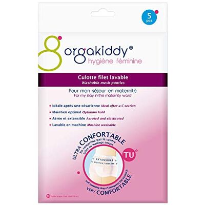 ORGAKIDDY Zwangerschapsbroek, wasbaar, Eén maat, 5 stuks ORGAKIDDY Zwangerschapsbroek, wasbaar, Eén maat, 5 stuks