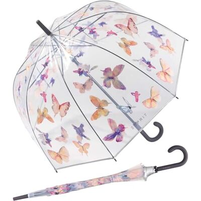 Esprit AC Domeshape Copper Stripes lange paraplu 90 cm Esprit AC Domeshape Copper Stripes lange paraplu 90 cm