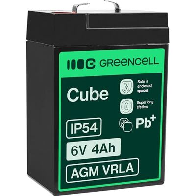 Green Cell AGM-accu VRLA 6 V 4 Ah – reserveaccu voor UPS systemen, noodstroomvoorziening en frequente cyclische toepassingen (gelaccu) Green Cell AGM-accu VRLA 6 V 4 Ah – reserveaccu voor UPS systemen, noodstroomvoorziening en frequente cyclische toepassingen (gelaccu)