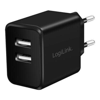 Logilink PA0210 Fast Charging USB-stekkeradapter (2 x USB-A, 12 W) voor smartphones/tablets/mp3/mp4-speler, eBooks/navigatie enz. met overbelastingsbeveiliging, diepontlading, overbelastingsbeveiliging, kortsluitbeveiliging, zwart Logilink PA0210 Fast Charging USB-stekkeradapter (2 x USB-A, 12 W) voor smartphones/tablets/mp3/mp4-speler, eBooks/navigatie enz. met overbelastingsbeveiliging, diepontlading, overbelastingsbeveiliging, kortsluitbeveiliging, zwart