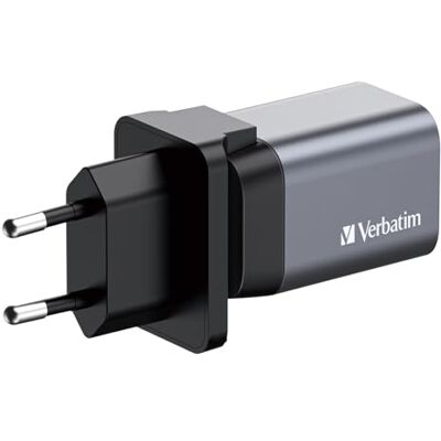 Verbatim GNC-35 GaN oplader 35W met 1x USB-C® PD 35W / 1x USB-A QC 3.0 (EU/UK/US) Verbatim GNC-35 GaN oplader 35W met 1x USB-C® PD 35W / 1x USB-A QC 3.0 (EU/UK/US)