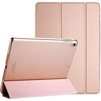 ProCase Ultradunne en lichte hoes met doorschijnende achterkant voor iPad Air 3e 10,5 inch 2019/iPad Pro 10,5 inch 2017 roségoud ProCase Ultradunne en lichte hoes met doorschijnende achterkant voor iPad Air 3e 10,5 inch 2019/iPad Pro 10,5 inch 2017 roségoud