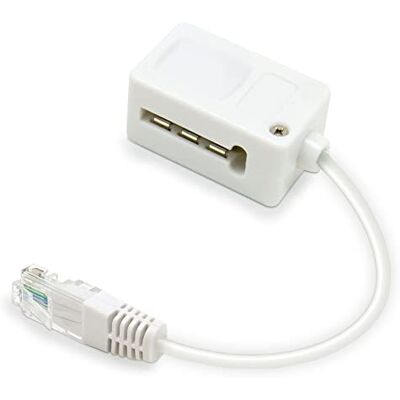 Waytex 39341 adapter, sluit uw telefoon aan met de PTT-aansluiting op een RJ45-aansluiting Waytex 39341 adapter, sluit uw telefoon aan met de PTT-aansluiting op een RJ45-aansluiting