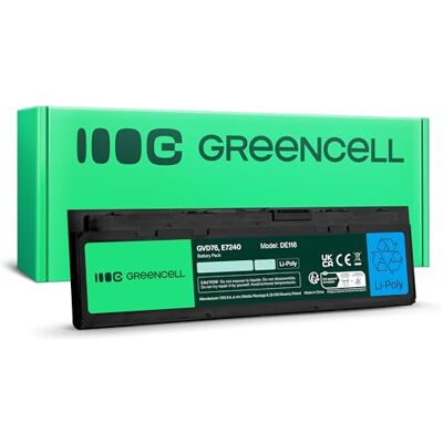 Green Cell 09C26T 0JG20C 0WG6RP 9C26T F3G33 GVD76 JG20C WG6RP laptopbatterij voor Dell Latitude E7240 E7250 (2400 mAh, 10,8-11,1 V, zwarte kleur) Green Cell 09C26T 0JG20C 0WG6RP 9C26T F3G33 GVD76 JG20C WG6RP laptopbatterij voor Dell Latitude E7240 E7250 (2400 mAh, 10,8-11,1 V, zwarte kleur)